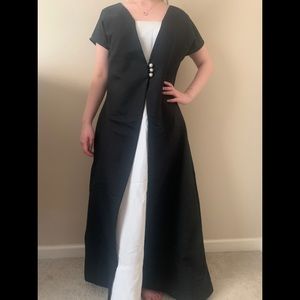 Black and white long dress